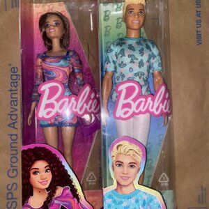 (Bundle)Barbie&Ken set- Barbie Fashionistas Doll#206, Ken Fashionistas Doll#211
